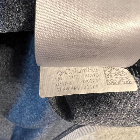 MEN'S BLUE GRAY POLO - COLUMBIA - SHORT SLEEVE - SIZE M Two Tone Striped - Picture 6 of 9